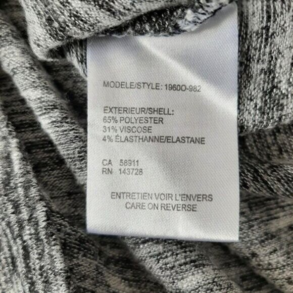 TRIBAL Crewneck Tee Long Sleeve Marled Grey Sz M - Picture 9 of 9